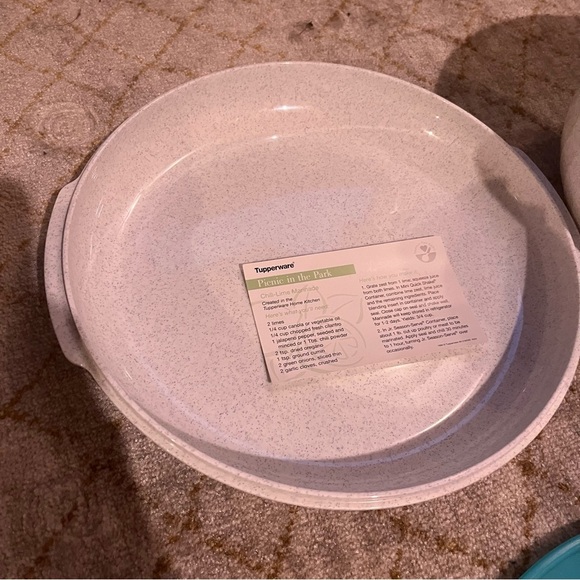 Tupperware Preludio Serving Bowl Speckled Domed Cover + Lid - Picture 3 of 9